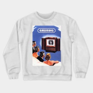 German GRUNDIG Television Vintage Appliance 1940s Retro Advertisement Crewneck Sweatshirt